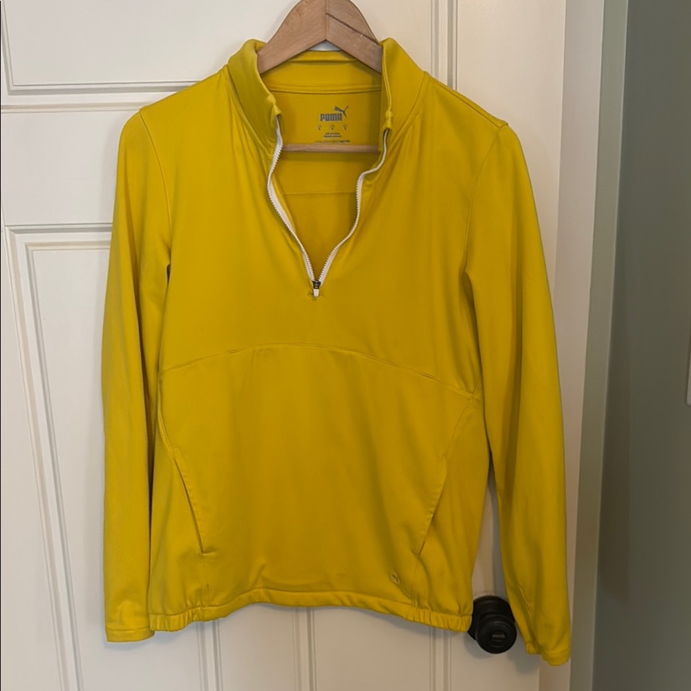 Puma Yellow Half-Zip Pullover